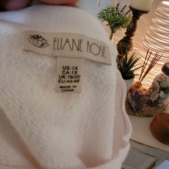 #045 ELIANE ROSE WHITE 100% COTTON SWEATER ♥️ 😍 ✨️ 💕 💖 ❤️ - Picture 5 of 5